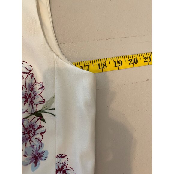 Dressbarn Purple Floral Sleeveless Dress Size 12 - Picture 7 of 9